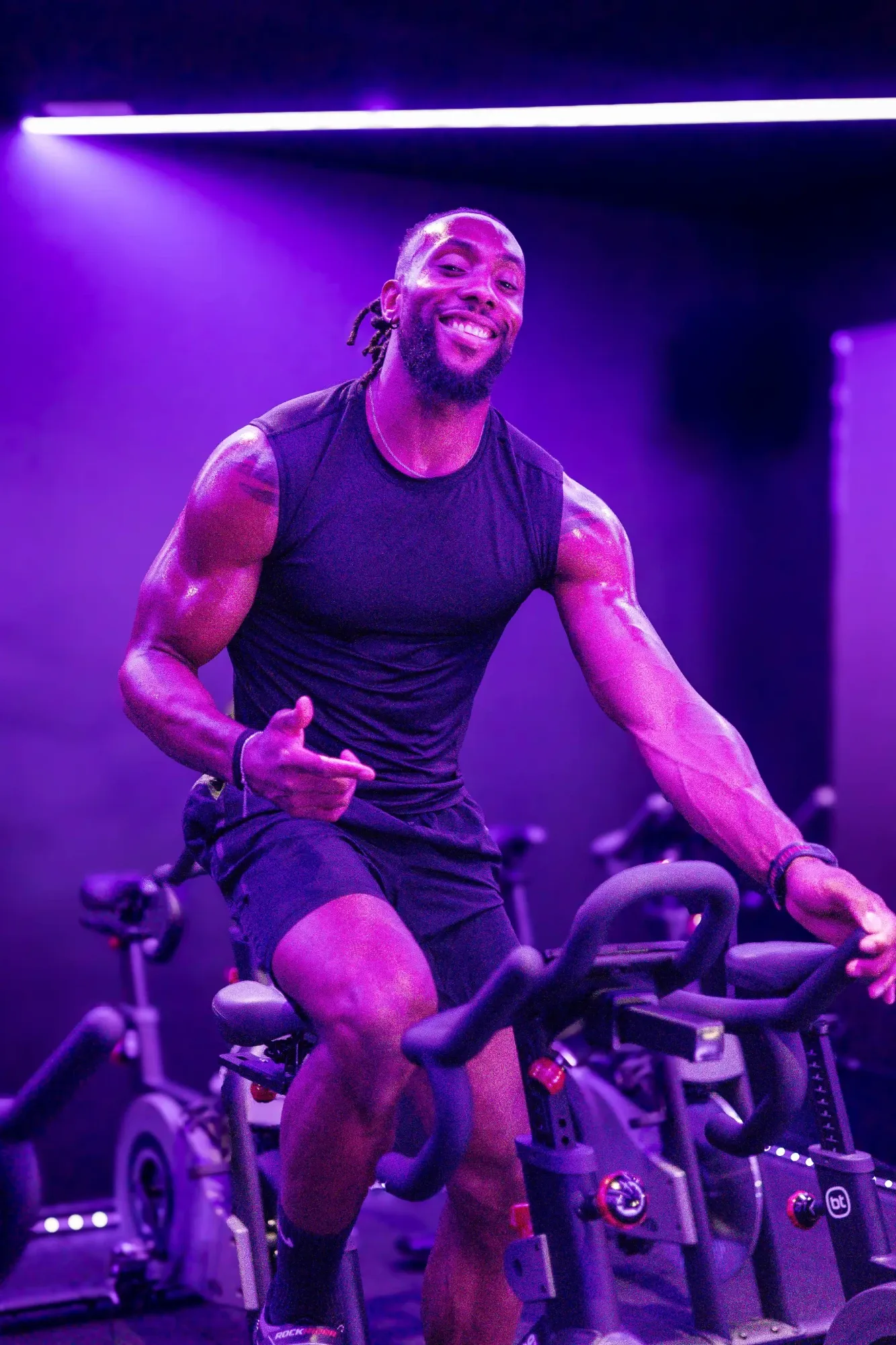 Gavin, coach d'indoor cycling chez Spinners Cycling
